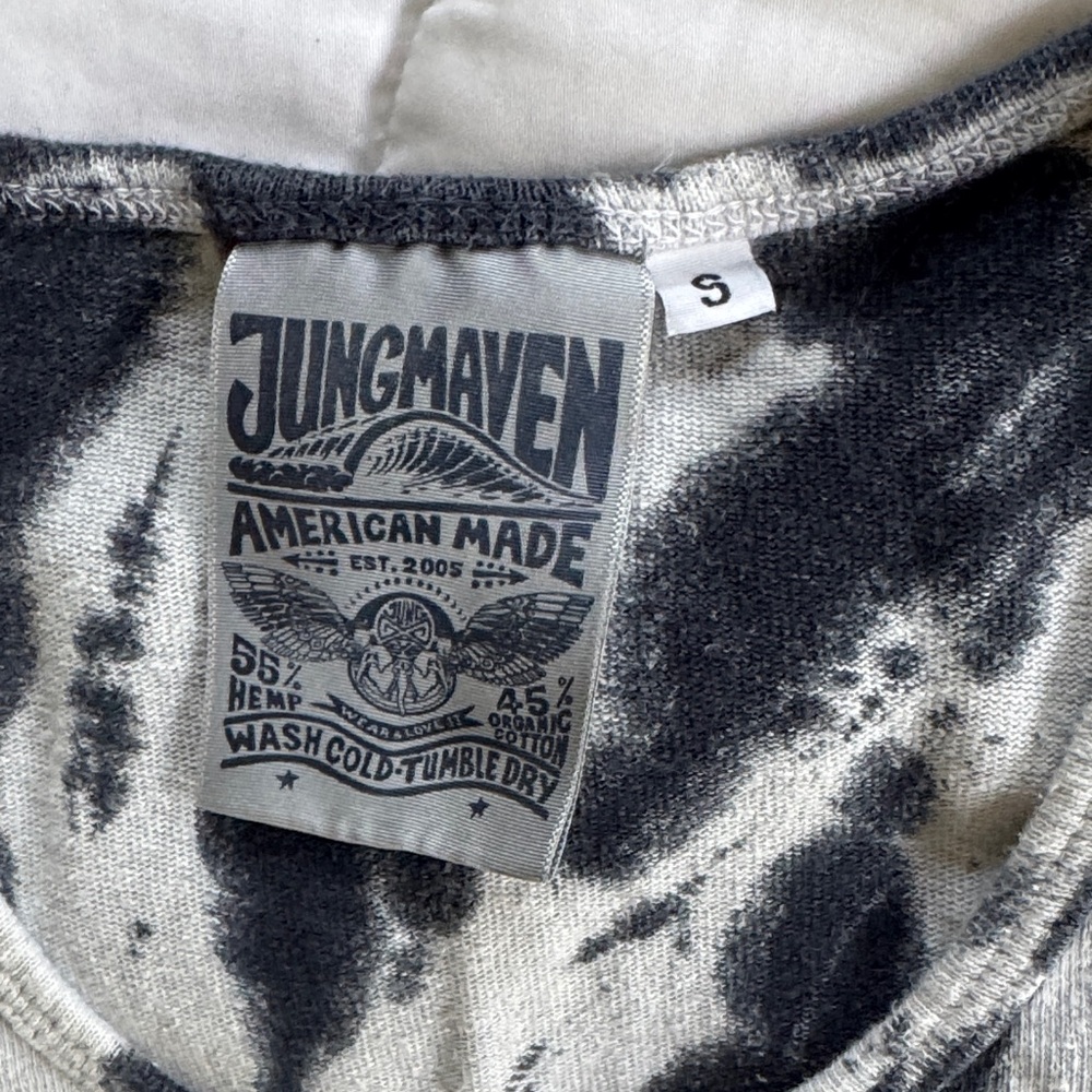 Jungmaven Black and White Tie-Dye Muscle Tee - Picture 2 of 3